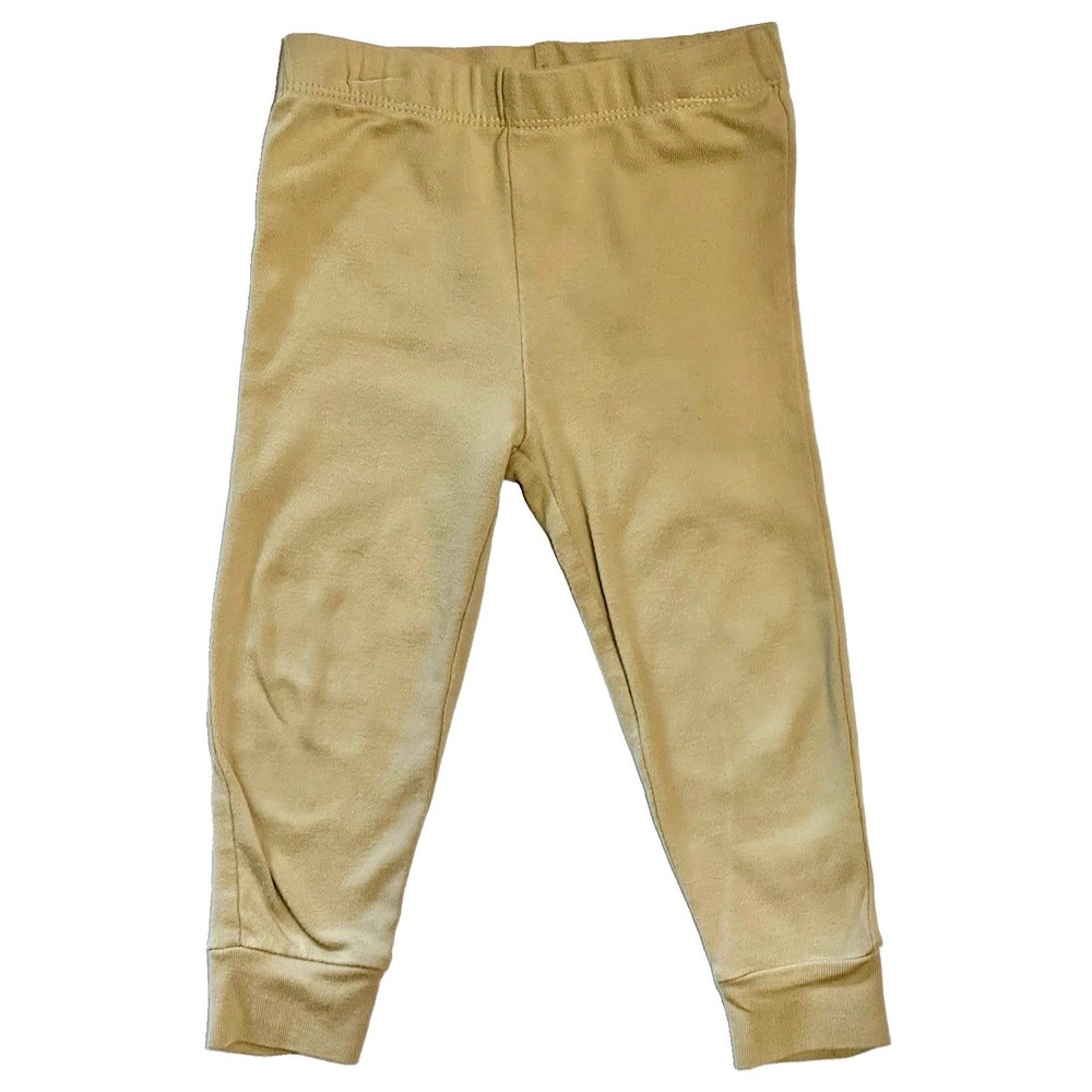 Carter's Baby Leggings 18M Tan Khaki Beige Solid Elastic Waist Stretch Pants